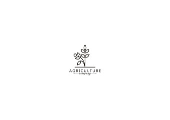 simple logos of plants that are growing in the agricultural industry