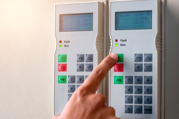 Finger pressing button Variable speed drive inverter used in factories