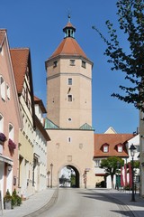 Fototapeta premium Gunzenhausen - Blasturm von der Innenstadt gesehen