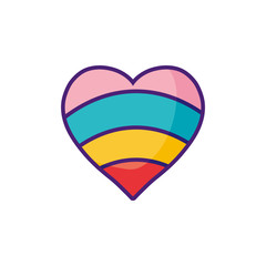 cute heart love icon vector ilustration