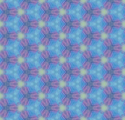 Kaleidoscope style, seamless abstract  line geometry simple pattern background.