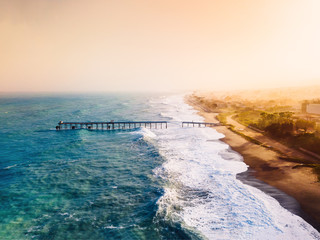 Molo di Siderno, in Calabria. Vista Aerea.
