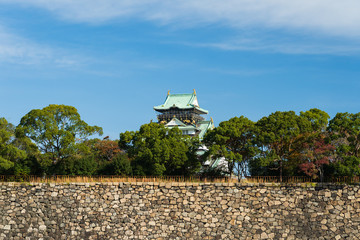 Osaka Castle, located in Chuo-ku, Osaka, Japan.