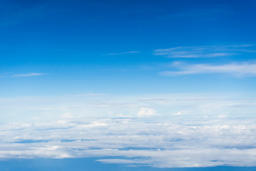 Naklejka na ściany i meble blue sky view from plane 