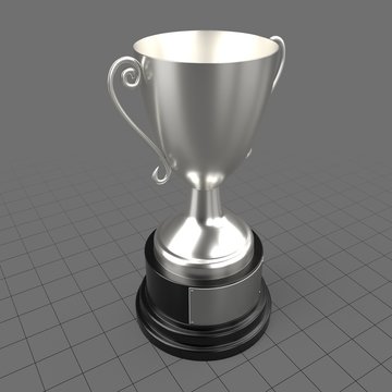Silver trophy cup