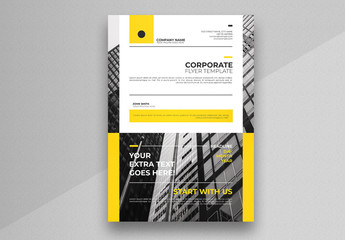 Flyer Layout with Yellow Accents