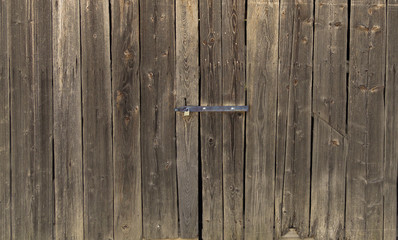 Old, worn wooden gate.