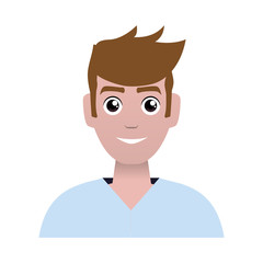 young man avatar character vector illustration