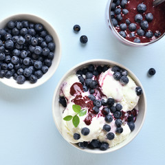 Blueberry ice cream