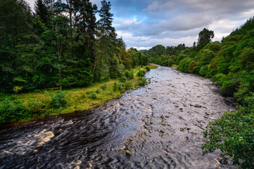 River Allen just below the confluence, where the Rivers East and West Allen meet near Whitfield to...
