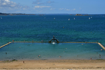 Saint Malo; France - july 28 2019 : picturesque city in summer