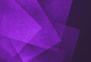 Fototapeta na wymiar Purple shapes on black background in abstract modern geometric design with texture