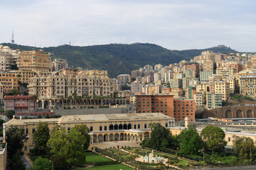 Fototapeta na wymiar Cityscape of Genoa Italy