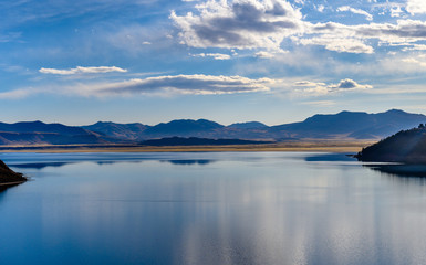 Fototapeta premium Landscape of Lake Umayo near Puno in Peru