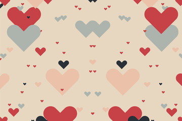 Obraz na płótnie Canvas Colored pattern with heart. Love background concept. Vector illustration design.