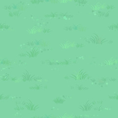 Vector seamless texture with hand-drawn grass