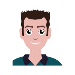 young man avatar character vector illustration