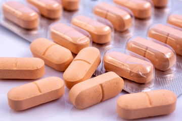 Fototapeta na wymiar Pharmaceutical industry drugs pills vitamins
