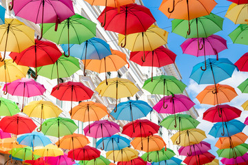 Fototapeta na wymiar Fifty Shades of Umbrellaw