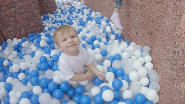 Pool with plastic balls