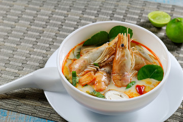 Prawn spicy and sour soup (tom yum kung),Thai food