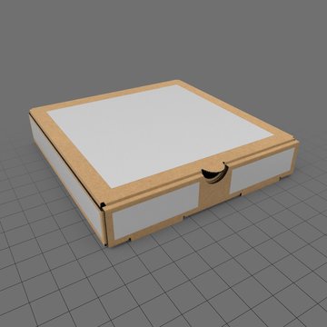 Closed pizza box
