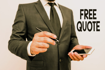 Word writing text Free Quote. Business photo showcasing A brief phrase that is usualy has impotant...