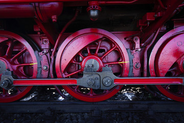 Detailaufnahme einer Dampflok