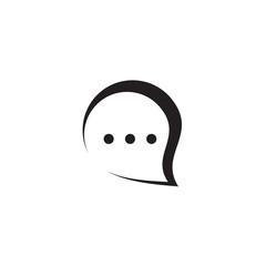 Bubble chat message logo design vector template