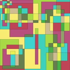 Colorful quadrangles background. Multicolor geometric backdrop. Abstract wallpaper. Use for App, Postcards, Packaging, Items, Websites and Material-illustration.