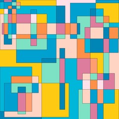 Colorful quadrangles background. Multicolor geometric backdrop. Abstract wallpaper. Use for App, Postcards, Packaging, Items, Websites and Material-illustration.