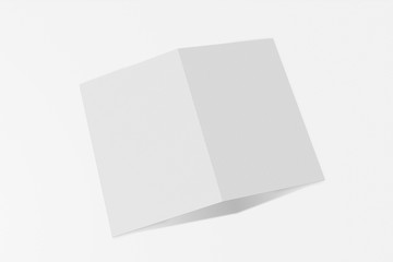 Mockup vertical booklet, brochure, invitation isolated on a white background with hard cover and realistic shadow. 3D rendering.