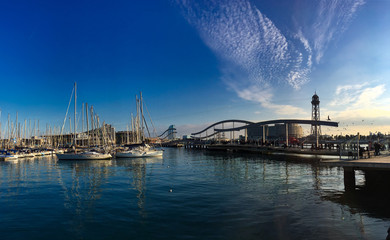 Obraz premium Panorama of the Port of Barcelona