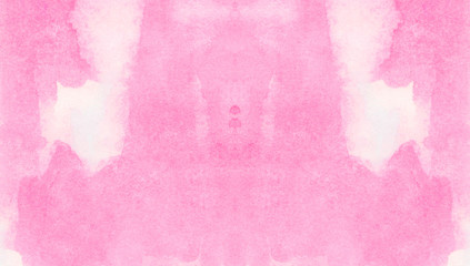 Modern aquarelle painted pink watercolor canvas for splash design, invitation background, vintage template. Subtle light pastel color ink effect shades gradient on textured paper