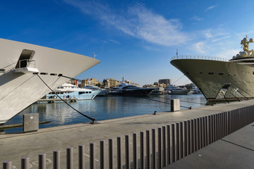 Big Boats in Port Barcelona