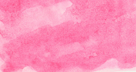 Modern aquarelle painted pink watercolor canvas for splash design, invitation background, vintage template. Subtle light pastel color ink effect shades gradient on textured paper