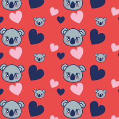 cute koala adorable characters pattern