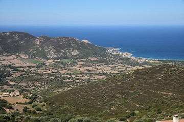Fototapeta na wymiar Plaine et côtes de Balagne en Corse