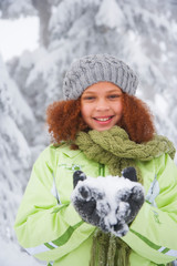 Children playing in the snow