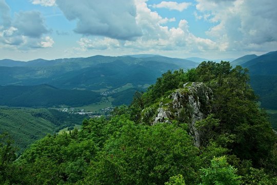 Slovakia-outlook from ruins of Muran castle in the Low Tatras