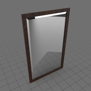Mirror with neon light