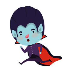 cute little boy with dracula costume