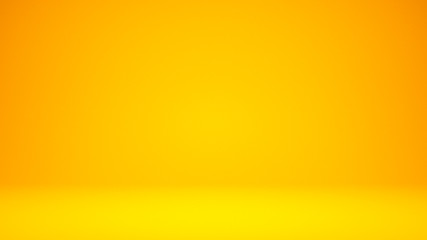 3D Illustration. Plain two toned festive yellow background