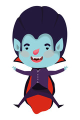 cute little boy with dracula costume