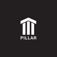 Pillar column logo design vector template