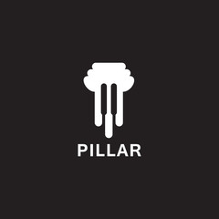 Pillar column logo design vector template