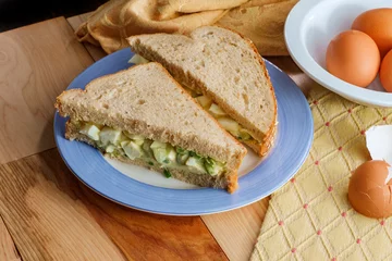 Fotobehang Egg Salad Sandwich © Ezume Images