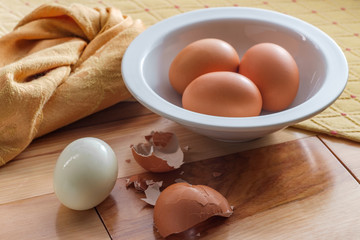 Peeling Hard-boiled Eggs