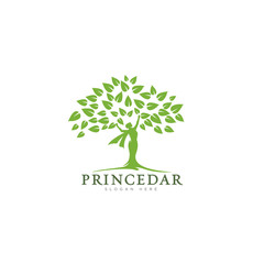 Obraz premium logo princedar for betwen Princess and leaves