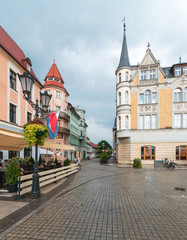 Obraz premium The architecture in the centre of Pszczyna